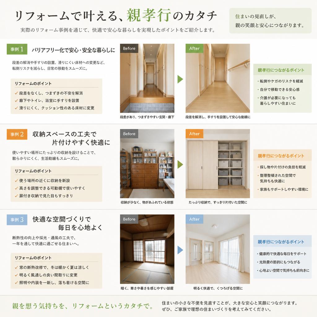 問題解決に繋がるリフォーム事例