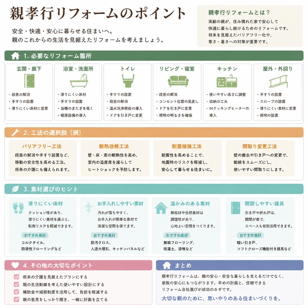 リフォームのポイントと選び方