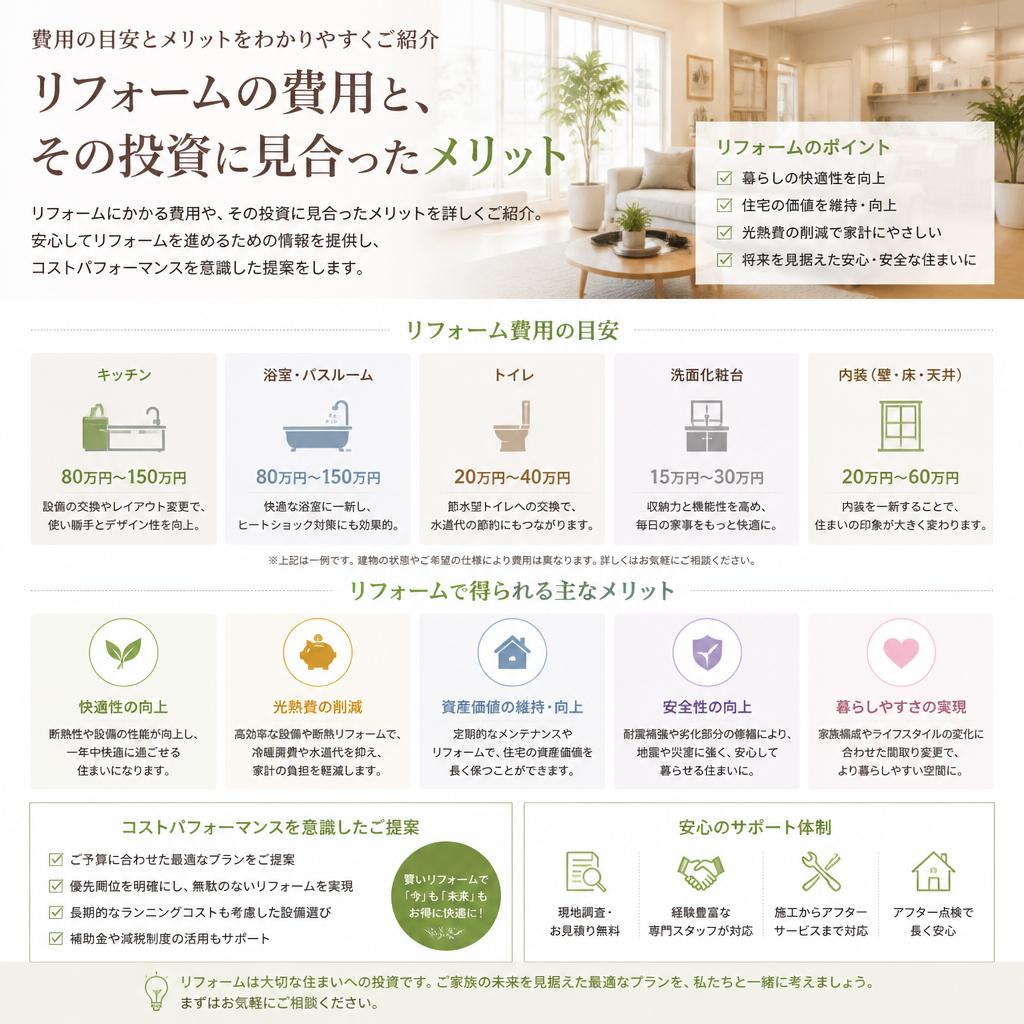 親孝行リフォームの費用とメリット
